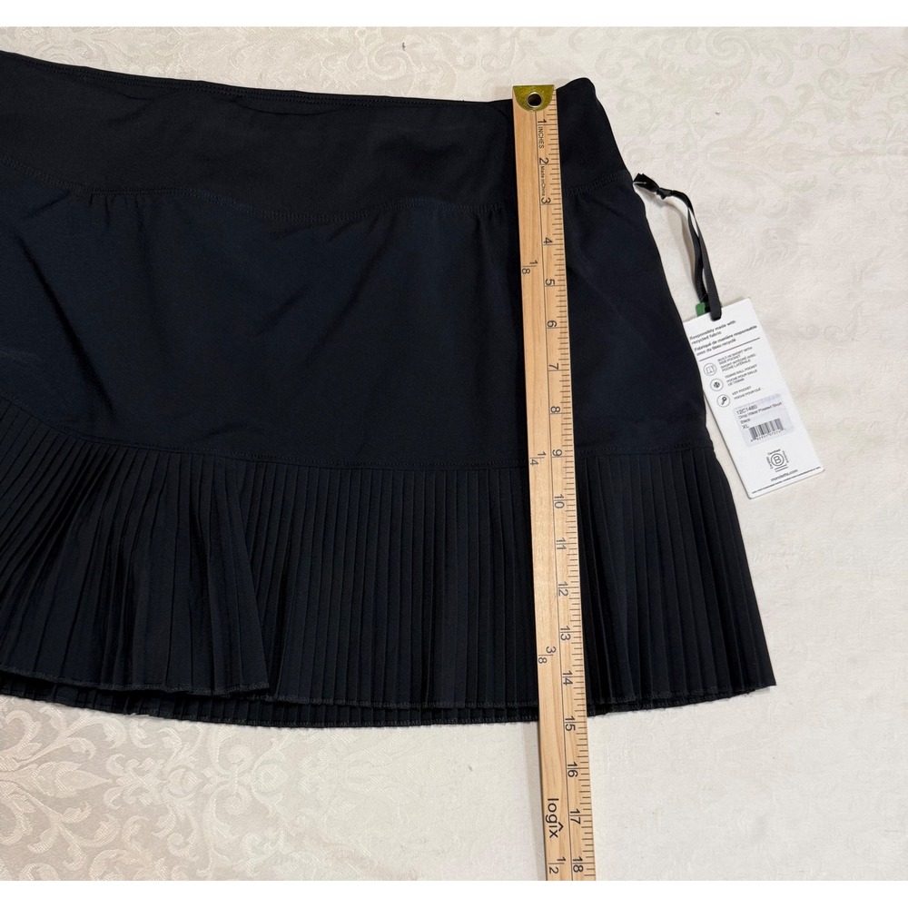 Mondetta Drop Waist Pleated Skort Womens XL Black Performance Skirt Preppy - Picture 9 of 10